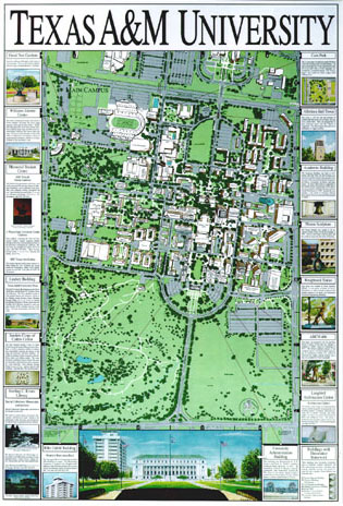 TAMU Campus Map, by W. Chris Smith, Copyright 2000. All rights reserved.